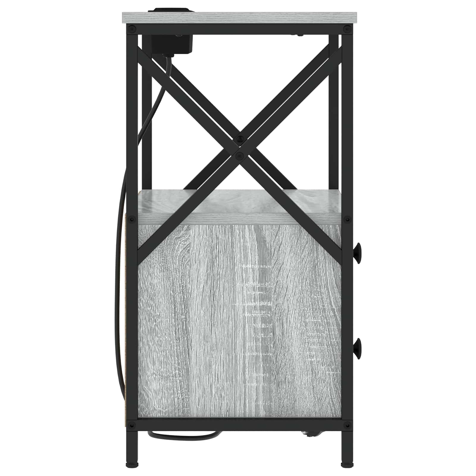 Armario de Noche con cajón 2 pcs Gris Sonoma 40 x 31 x 60 cm
