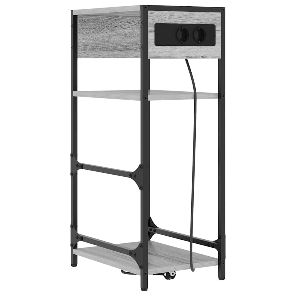 Armario de Noche Gris Sonoma 40 x 27 x 76 cm