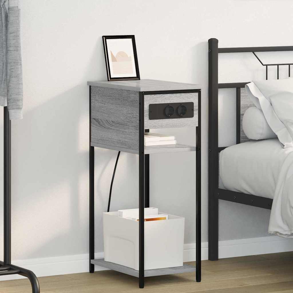 Armario de Noche 2 pcs Gris Sonoma 41 x 31 x 51 cm