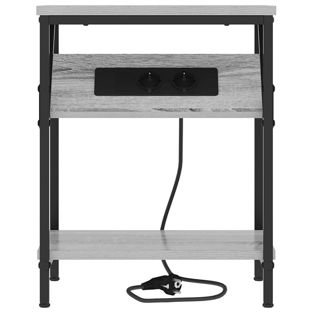 Armario de Noche 2 pcs Gris Sonoma 38 x 30 x 48 cm