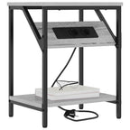 Armario de Noche 2 pcs Gris Sonoma 38 x 30 x 48 cm