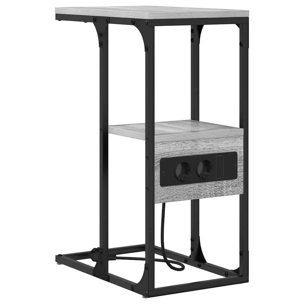 Armario de Noche con cajón Gris sonoma 41.5 x 26 x 60.5 cm