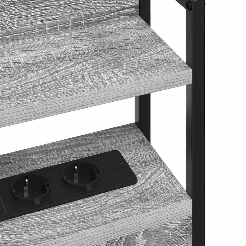 Cabecero con almacenamiento Gris sonoma Madera de ingeniería