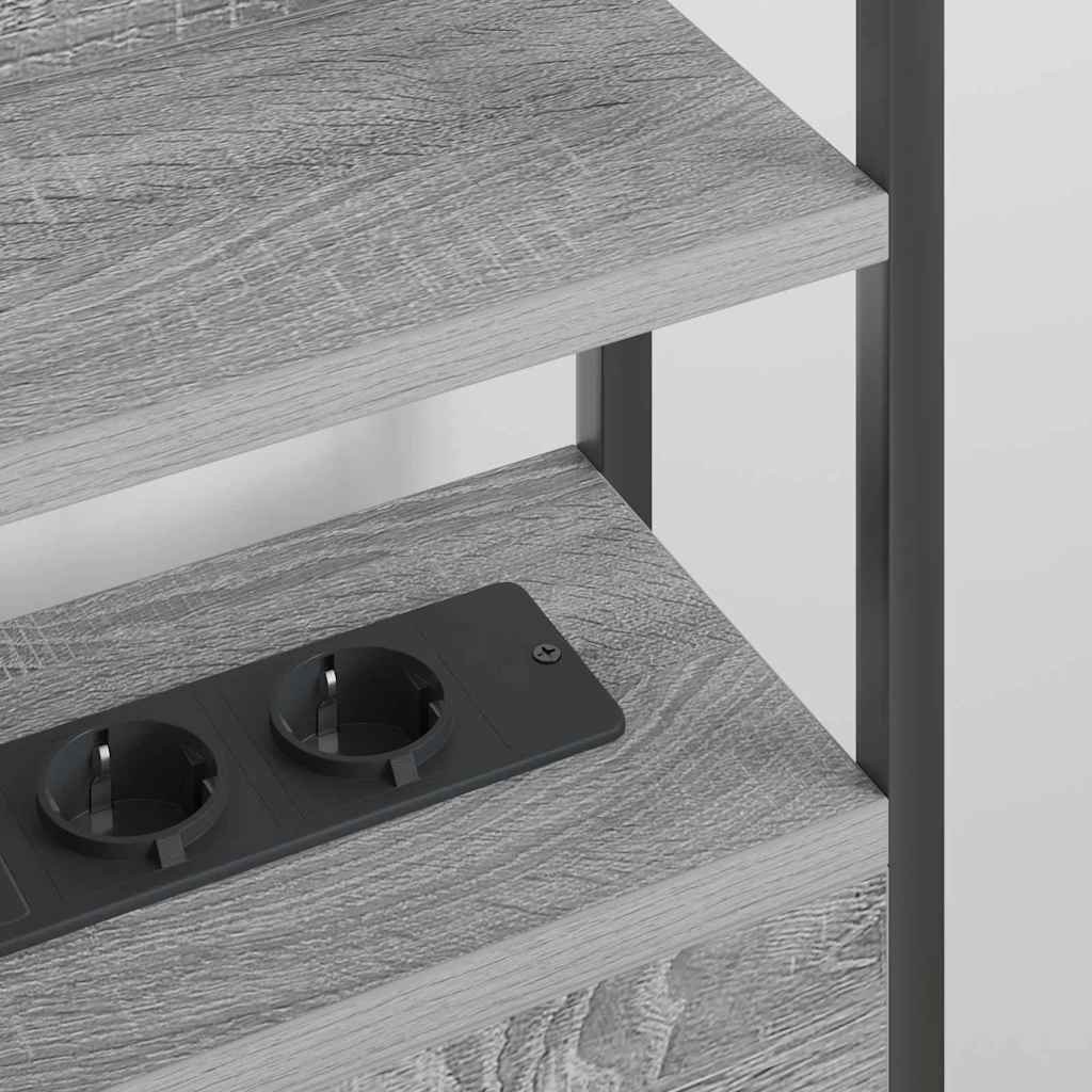 Cabecero con almacenamiento Gris sonoma Madera de ingeniería