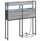 Cabecero con almacenamiento Gris sonoma Madera de ingeniería
