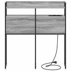 Cabecero con almacenamiento Gris sonoma Madera de ingeniería