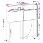 Cabecera de almacenamiento Gris sonoma Madera contrachapada