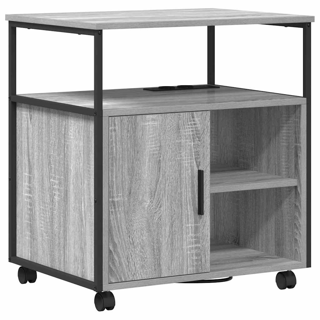 Gabinete con Estación de Carga Gris Sonoma 61 x 46 x 67 cm
