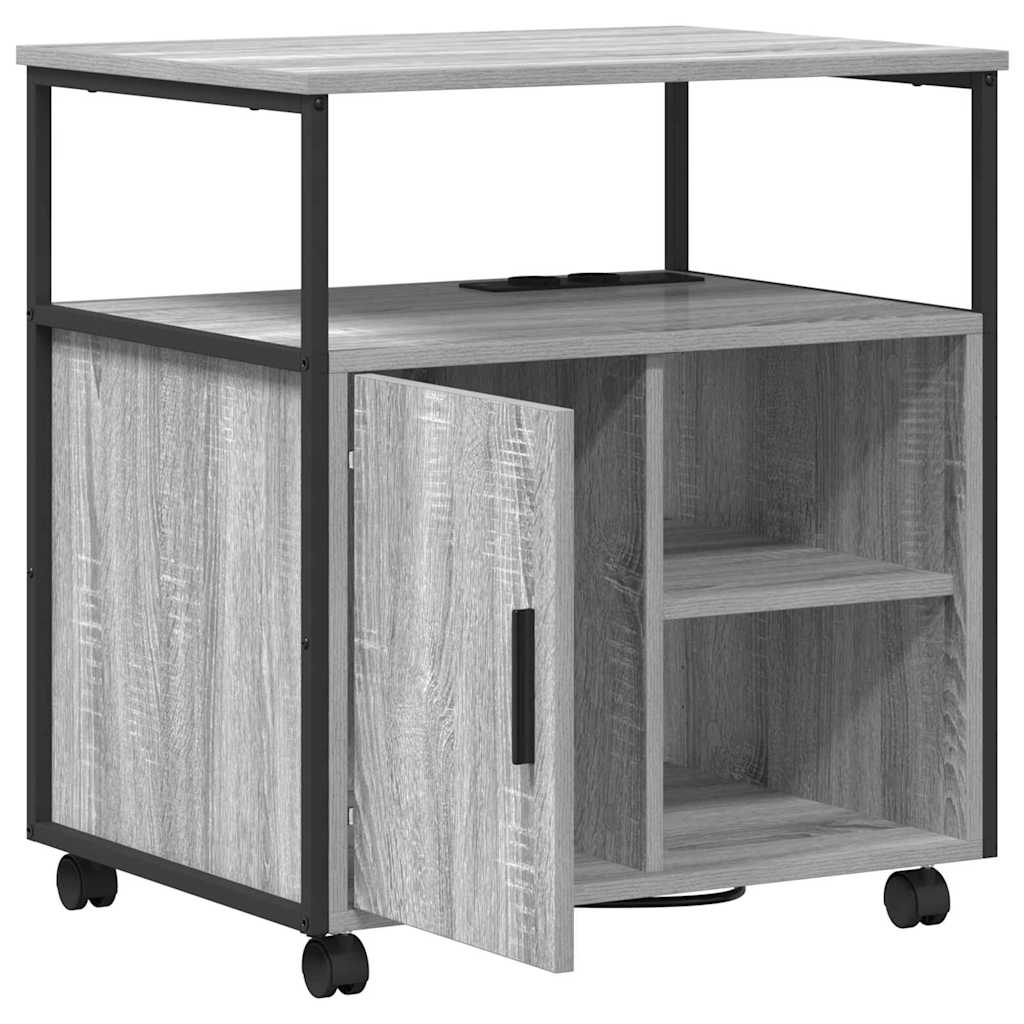 Gabinete con Estación de Carga Gris Sonoma 61 x 46 x 67 cm
