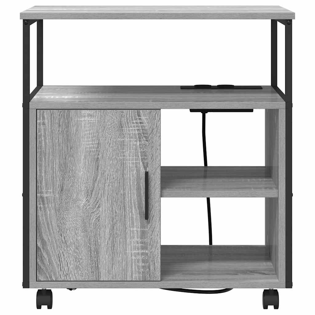 Gabinete con Estación de Carga Gris Sonoma 61 x 46 x 67 cm