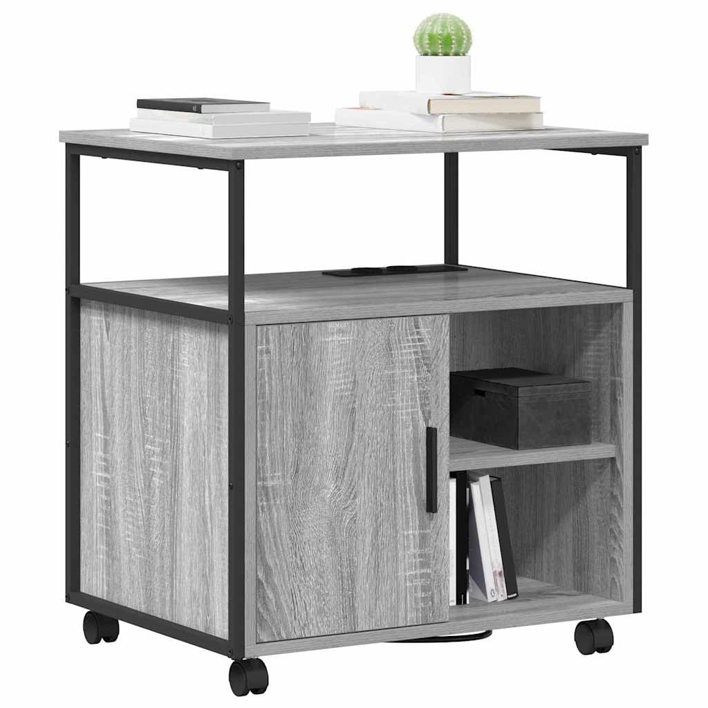 Gabinete con Estación de Carga Gris Sonoma 61 x 46 x 67 cm