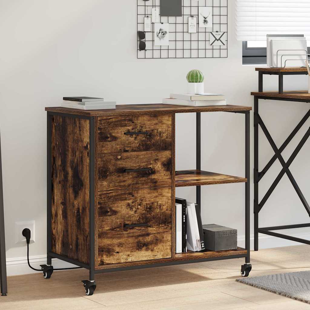 Sonoma Gray Charging Station Cabinet 76 x 41 x 72 cm
