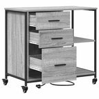 Gabinete con Estación de Carga Gris Sonoma 76 x 41 x 72 cm
