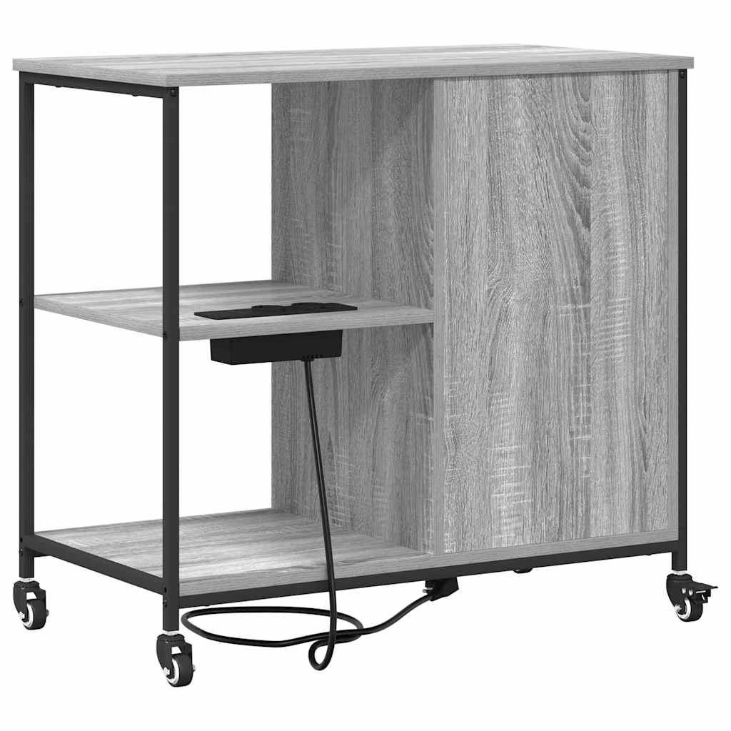 Gabinete con Estación de Carga Gris Sonoma 76 x 41 x 72 cm