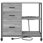 Gabinete con Estación de Carga Gris Sonoma 76 x 41 x 72 cm