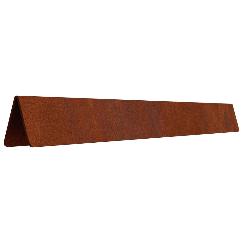 Borde de Césped 4 pcs Oxidado 450 x 0,05 x 20 cm
