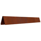Borde de Césped 4 pcs Oxidado 450 x 0,05 x 20 cm