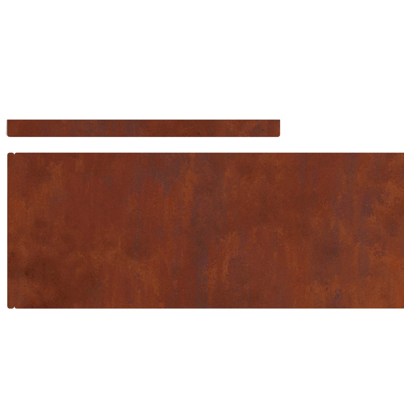 Borde de Césped 4 pcs Oxidado 450 x 0,05 x 20 cm