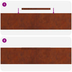 Borde de Césped 4 pcs Oxidado 450 x 0,05 x 20 cm