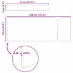 Borde de Césped 4 pcs Oxidado 450 x 0,05 x 20 cm