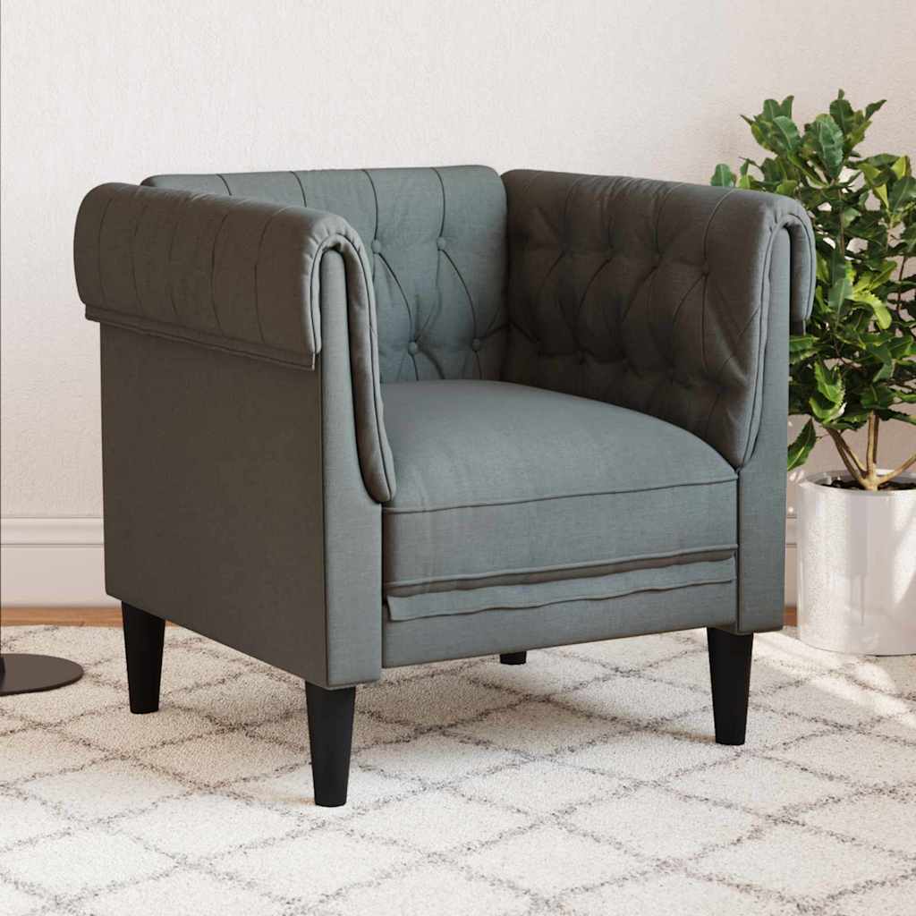 Sofá Cinzento Claro 182,5 x 74,5 x 74,5 cm Poliéster