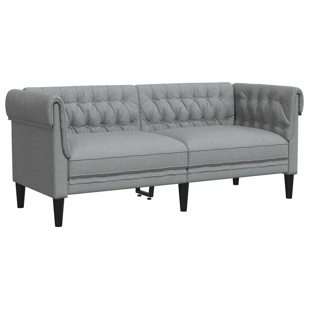 Sofá Gris Claro 182,5 x 74,5 x 74,5 cm Poliéster