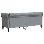 Sofá Gris Claro 182,5 x 74,5 x 74,5 cm Poliéster