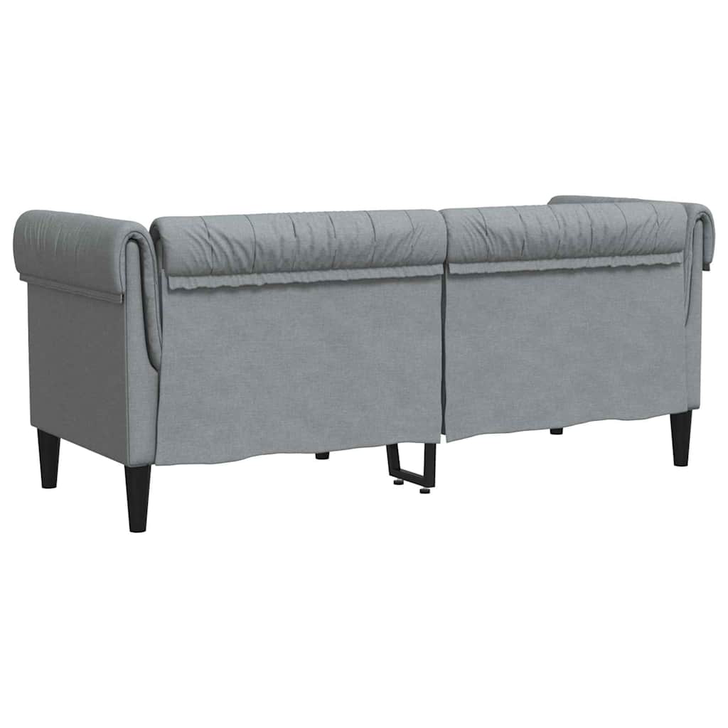 Sofá Gris Claro 182,5 x 74,5 x 74,5 cm Poliéster