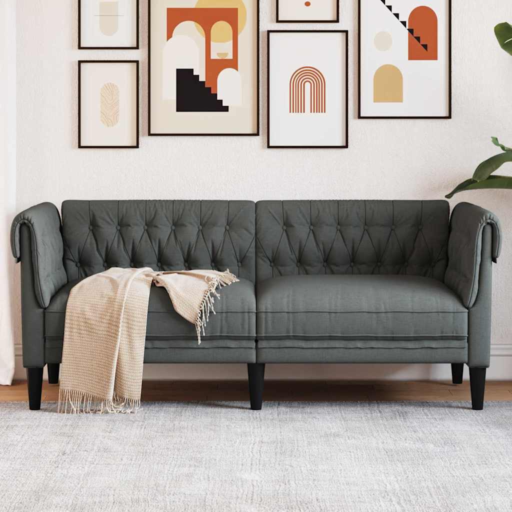 Sofá Cinzento Claro 182,5 x 74,5 x 74,5 cm Poliéster