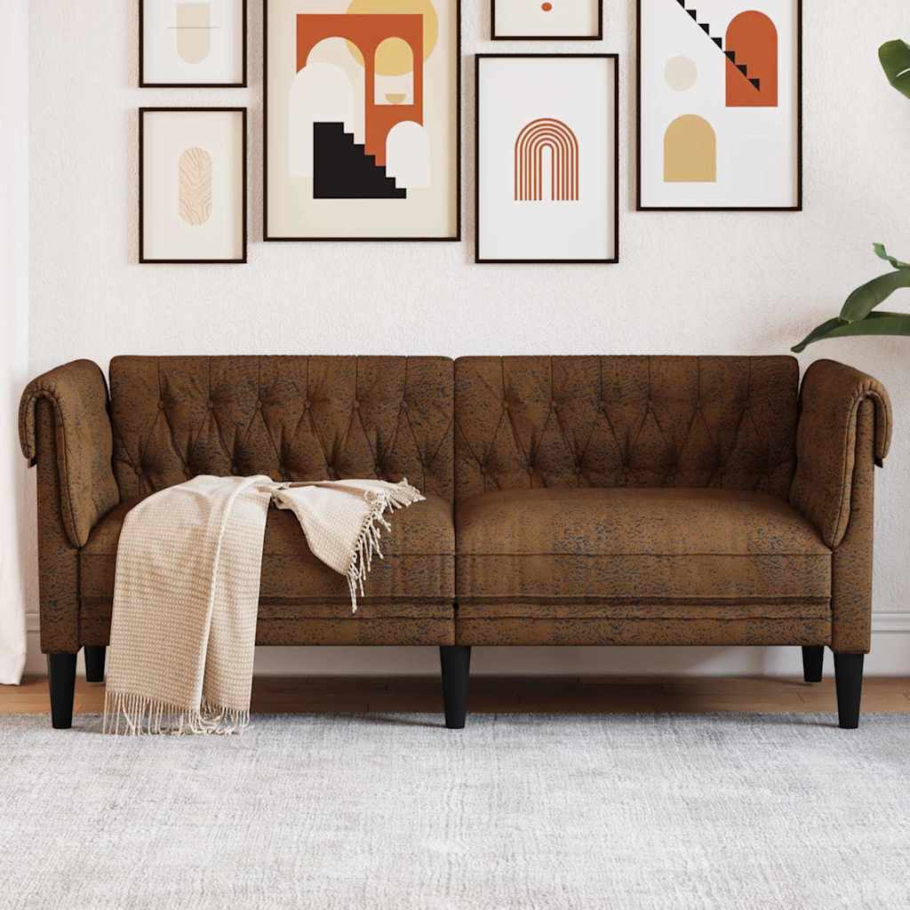 Sofá Marrón 182,5 x 74,5 x 74,5 cm Poliéster