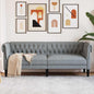 Light Grey Sofa 182.5 x 74.5 x 74.5 cm Polyester