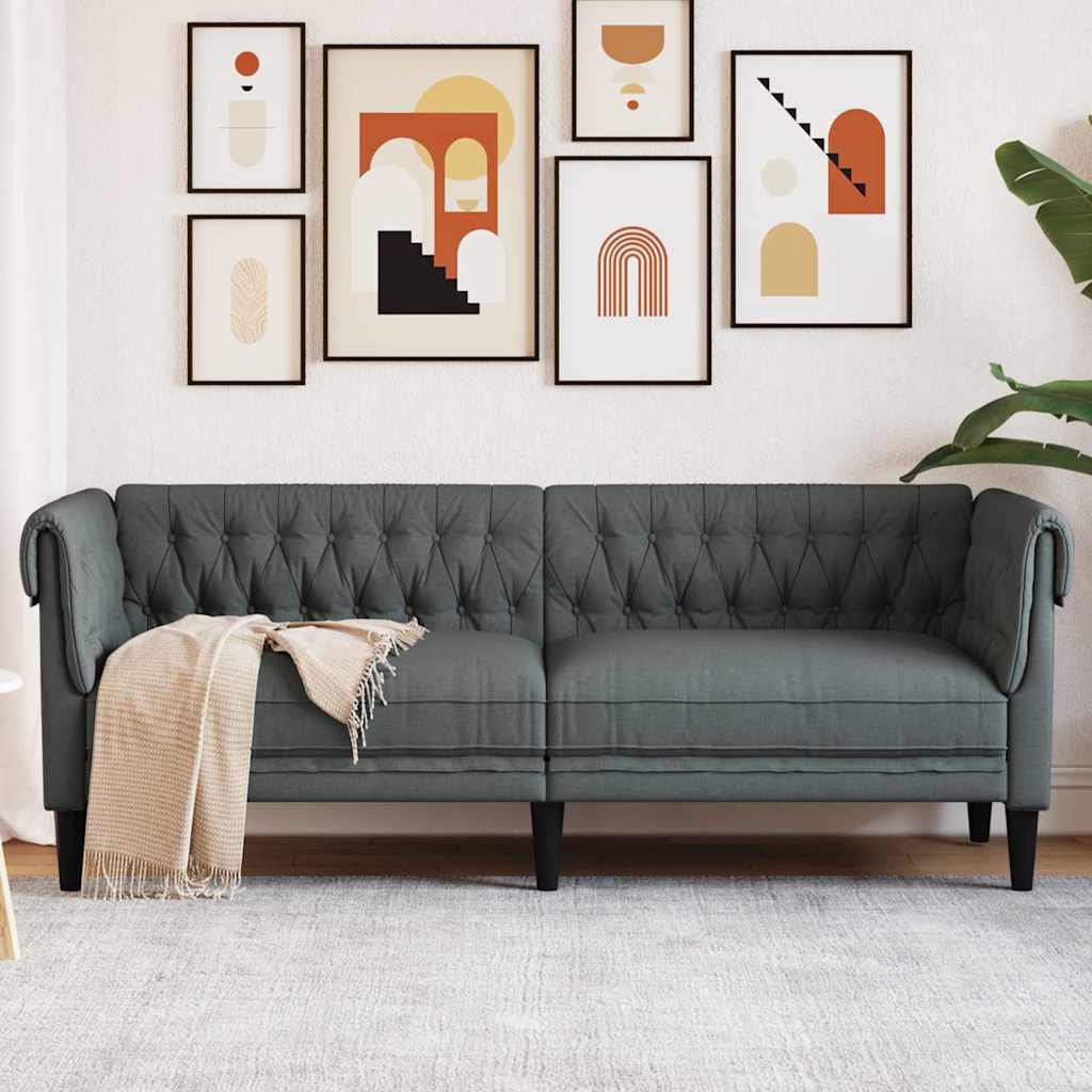 Sofá Cinzento Claro 182,5 x 74,5 x 74,5 cm Poliéster