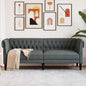 Light Grey Sofa 182.5 x 74.5 x 74.5 cm Polyester