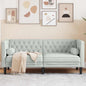Light Grey Sofa 174 x 74.5 x 70.5 cm Velvet