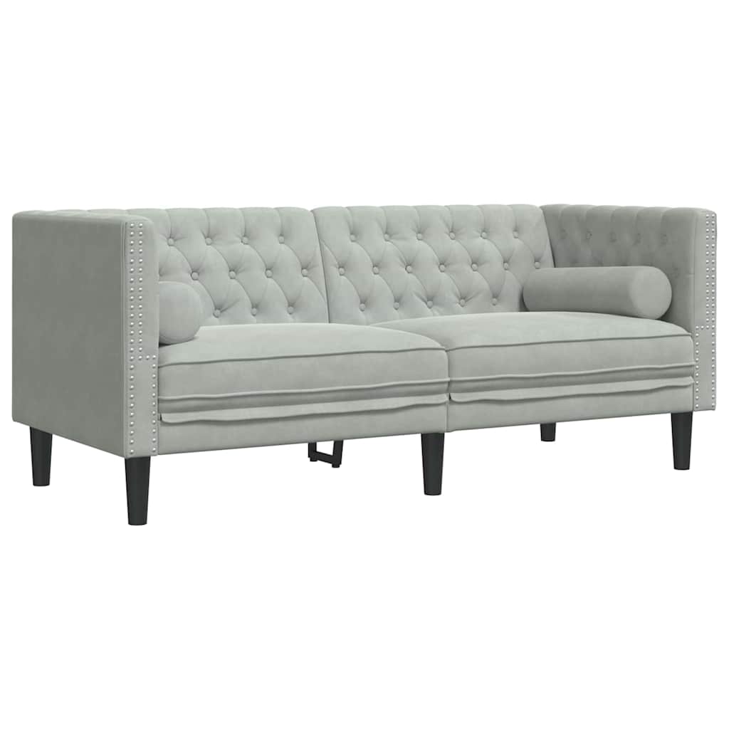 Sofá Gris Claro 174 x 74,5 x 70,5 cm Terciopelo