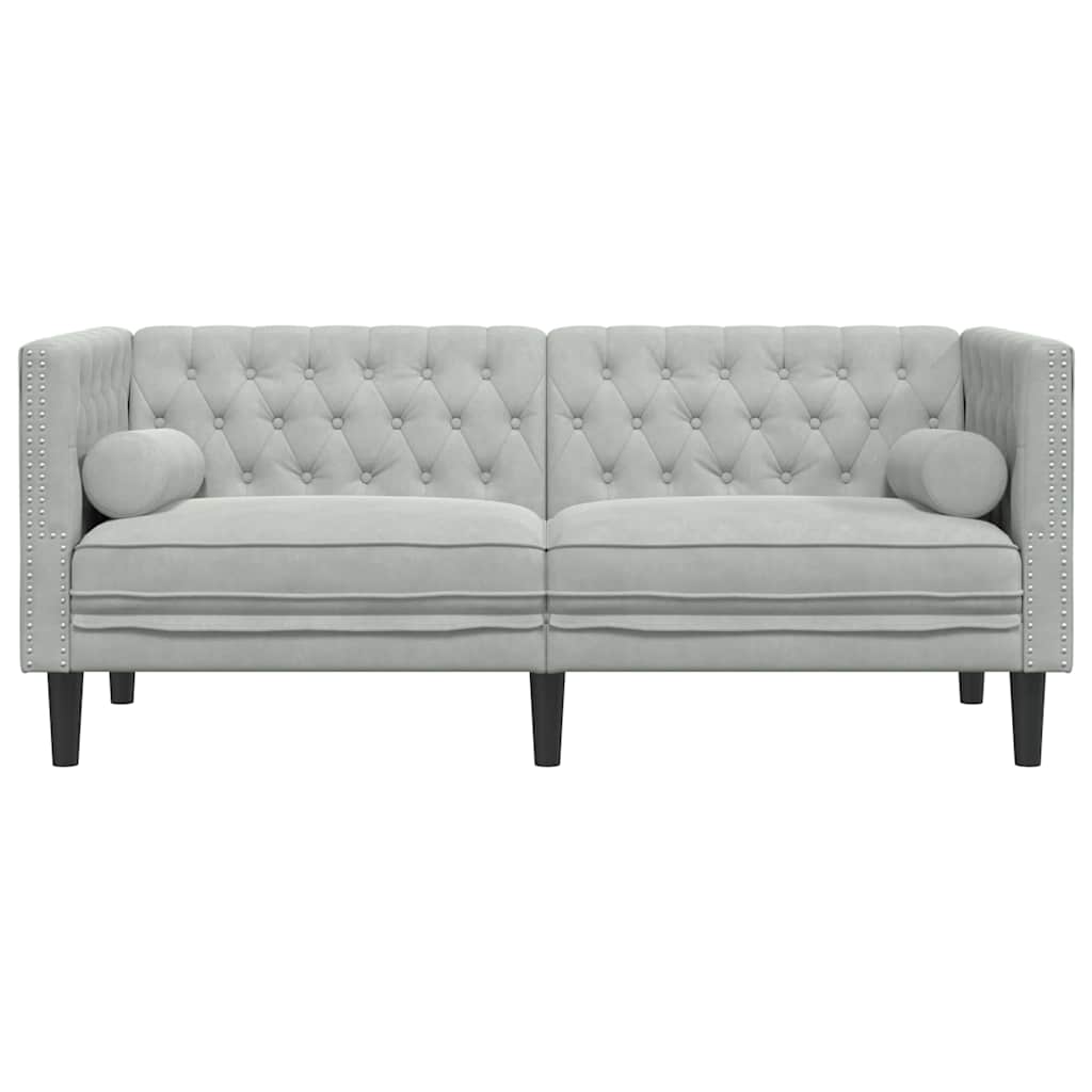 Sofá Gris Claro 174 x 74,5 x 70,5 cm Terciopelo