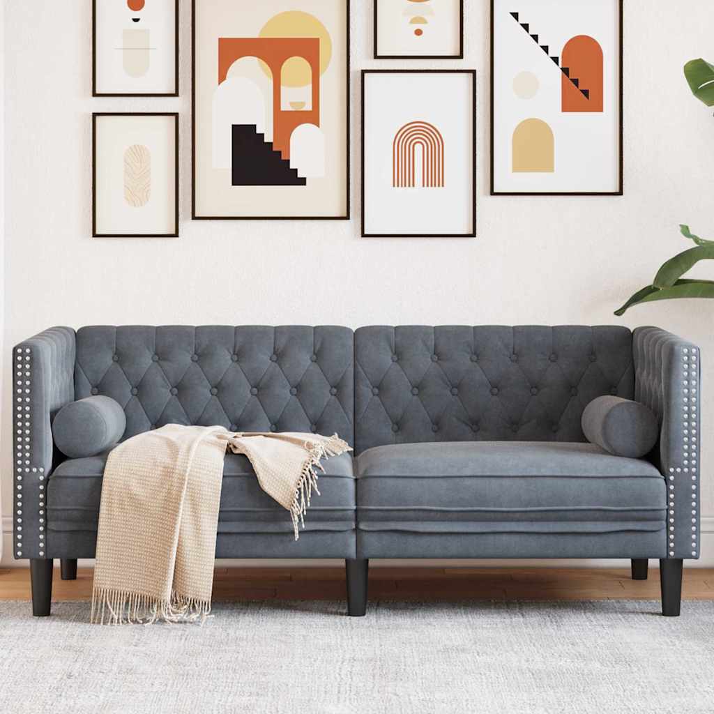 Sofá Gris Claro 174 x 74,5 x 70,5 cm Terciopelo