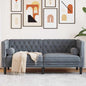 Light Grey Sofa 174 x 74.5 x 70.5 cm Velvet