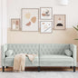 Light Grey Sofa 174 x 74.5 x 70.5 cm Velvet