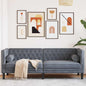 Light Grey Sofa 174 x 74.5 x 70.5 cm Velvet