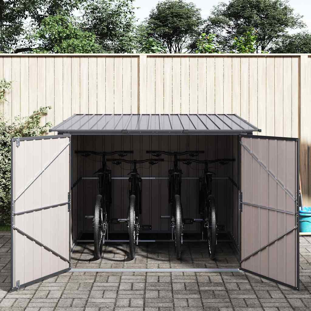 Cobertizo para bicicletas 3 pcs Antracita 216 x 207 x 158 cm