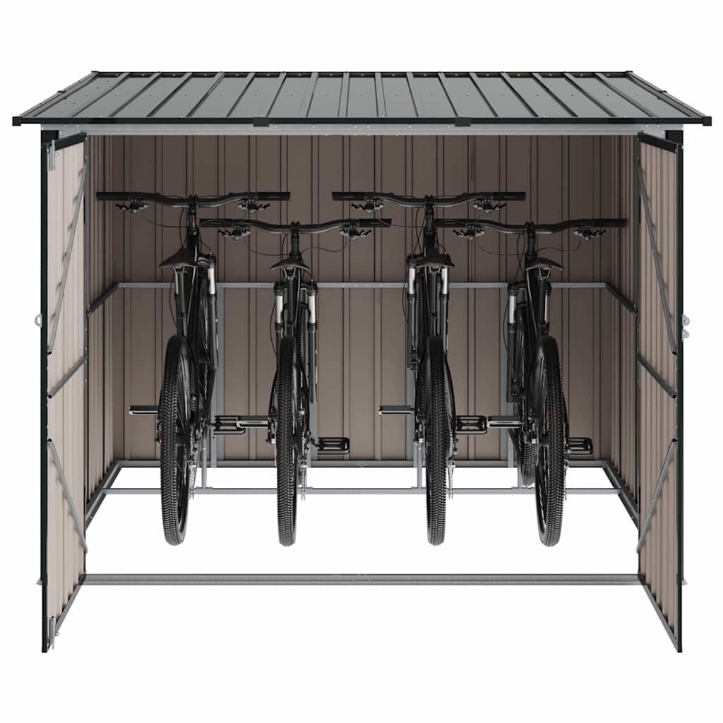 Cobertizo para bicicletas 3 pcs Antracita 216 x 207 x 158 cm