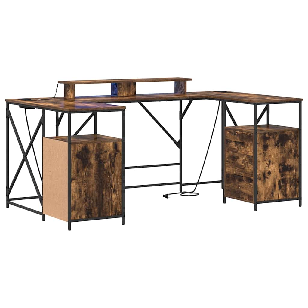 Escritorio con cajón Roble ahumado 182 x 101 x 87,5 cm