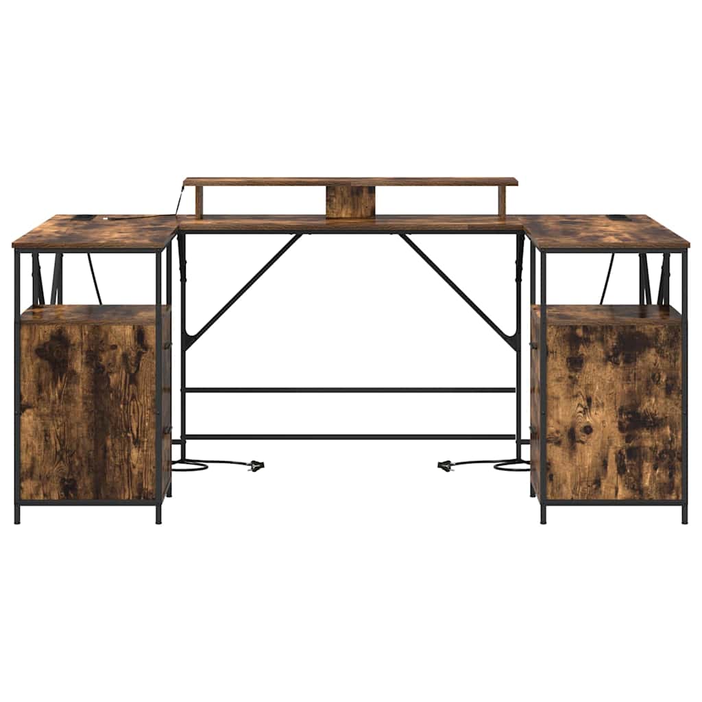 Escritorio con cajón Roble ahumado 182 x 101 x 87,5 cm