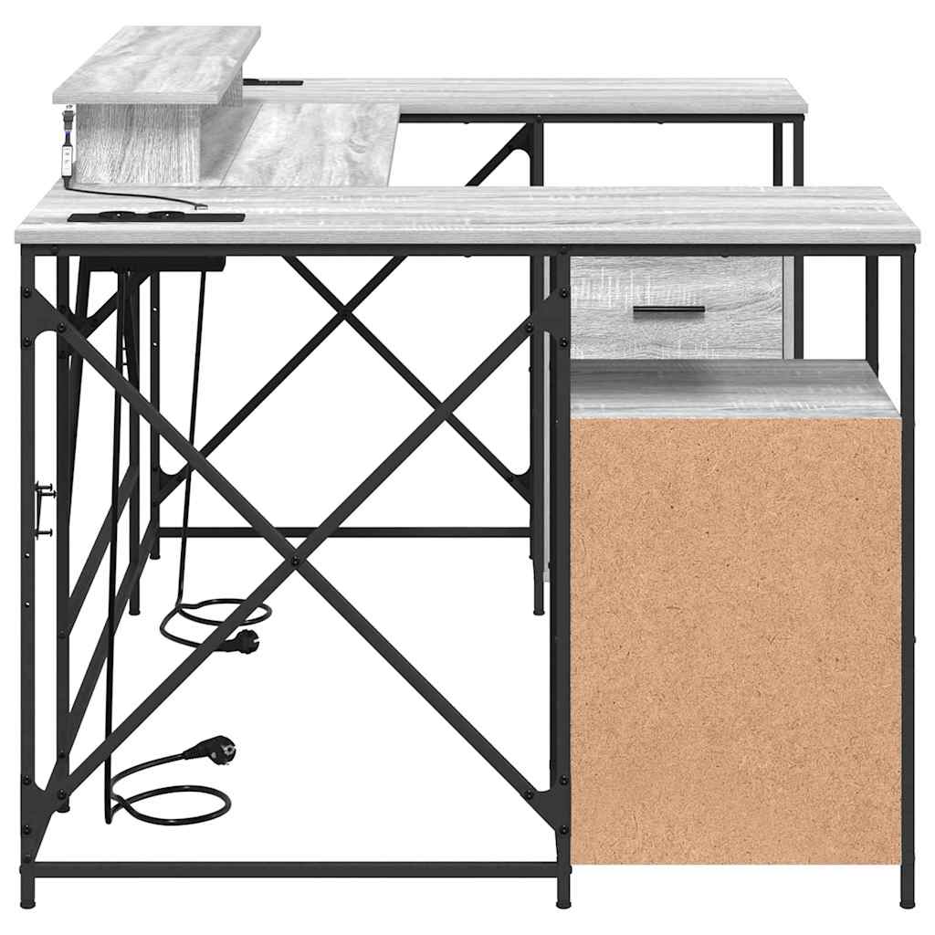 Escritorio Gris Sonoma 182 x 101 x 87,5 cm Madera de ingeniería