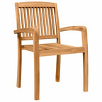 Conjunto de Comedor de Jardín 5 pcs Natural