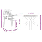 Conjunto de Comedor de Jardín 5 pcs Natural