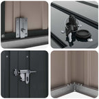 Caja de Almacenamiento para Jardín Negro 151,5 x 82 x 110,5 cm