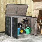 Caja de Almacenamiento para Jardín Negro 151,5 x 82 x 110,5 cm