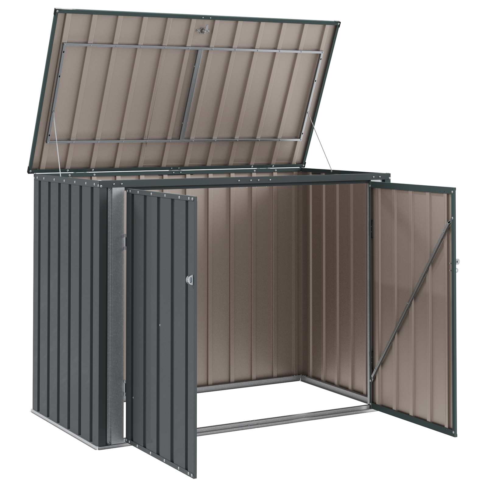 Caja de Almacenamiento para Jardín Negro 151,5 x 82 x 110,5 cm